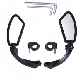 Mountain Bike Bicycle Rearview Mirror Rotaty Diamond Road Handlebar Bicycle Rear View Glass Cycling Fits Hybrid Recumbent Bike Urban Bicycle (Option: 1pair)